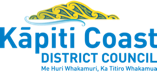 The Kapiti coast District Countil logo in blue and yellow
